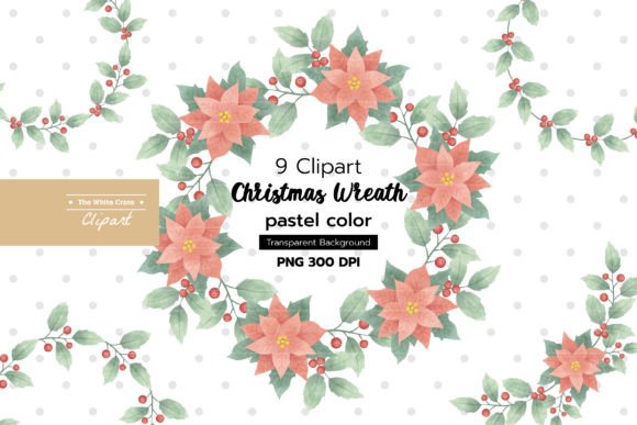 A Designer's Review of Christmas Flower Wreath Clipart Graphics