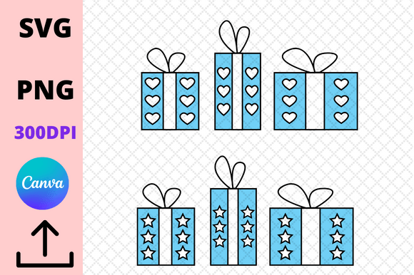 A Festive Gift Box Illustration for Crafting Graphics