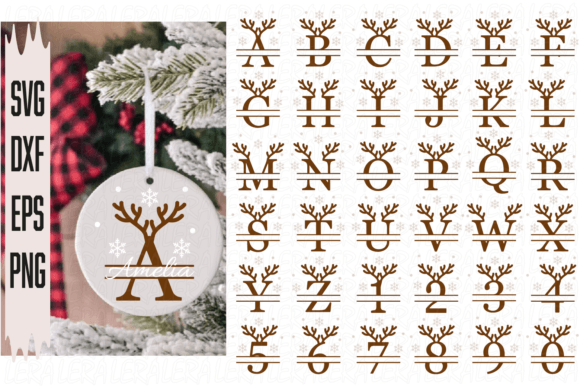 A Festive Reindeer Alphabet for Crafting & Graphics