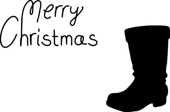 A Festive Santa Boot Illustration for Holiday Graphics
