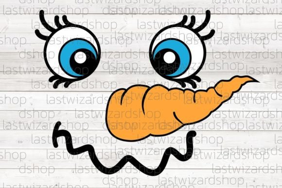 A Festive Snowman Face Graphic for Editorial Use
