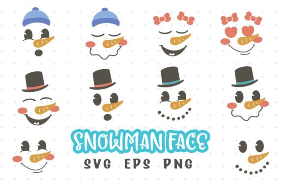A Graphic Design Asset Review: Christmas Snowman Face SVG Graphics
