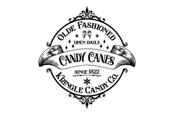 A Vintage Candy Cane Graphic for Festive Branding