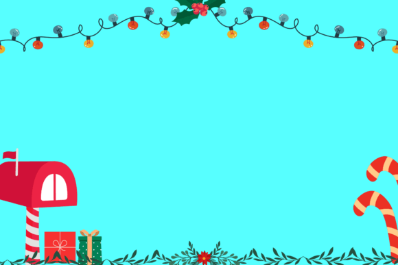 Christmas Decor on Blue Background: A Designer's Asset Review