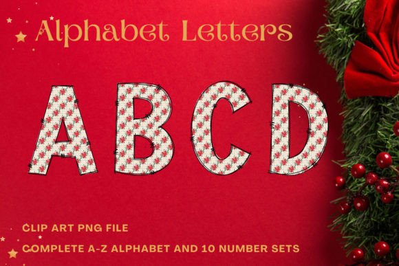 Christmas Doodle Alphabet Sublimation7 in Real Embroidery Projects