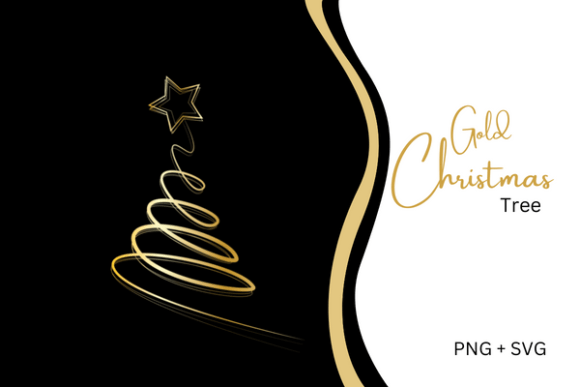 Evaluating Gold Christmas Tree Graphics for Brand Campaigns