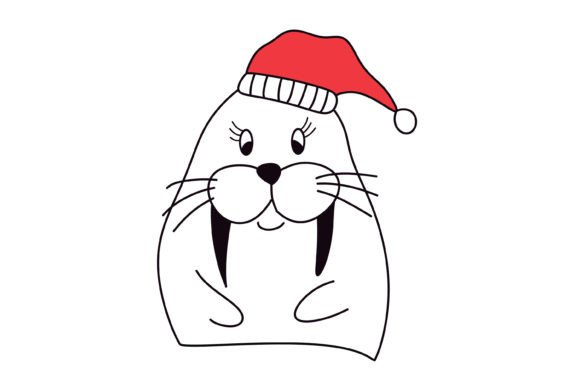 Graphic Design Asset Review: Christmas Walrus Illustration