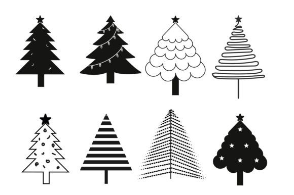 Line and Fill Christmas Trees Bundle: A Graphic Designer's Review