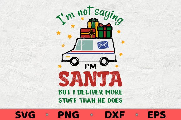 Santa Postal Worker Graphics for Festive Local Business Illustrations