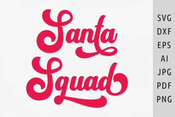 Santa Squad Retro Graphics for Illustrative Holiday Campaigns